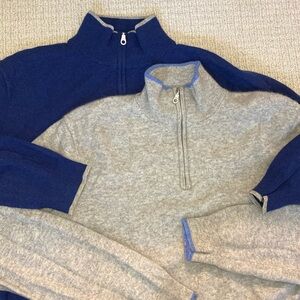 Lord & Taylor XXL Cashmere 3/4 zip sweaters.